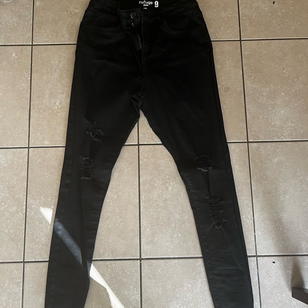 Refuge Black Skinny Jeans